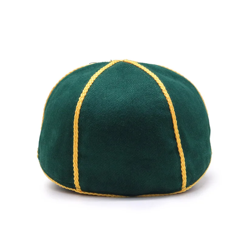 Custom Embroidery Fitted Duckbill Gatsby Short Brim Tweed Child Ivy Newsboy Cap Hat