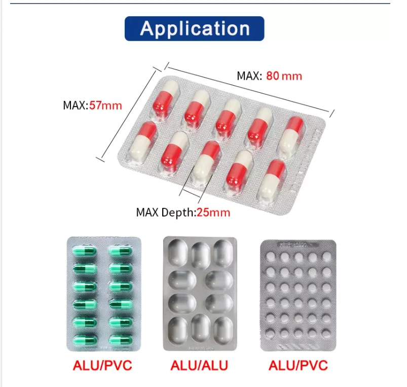 Automatic DPP 80 140 DPB Alu Pvc Jam Chocolates Butter Blister Pack Machine for Tablet Pill Capsule