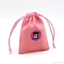 Luxurious Pink Jewellery Pouch Bag With custom packaging jewelry bag velvet