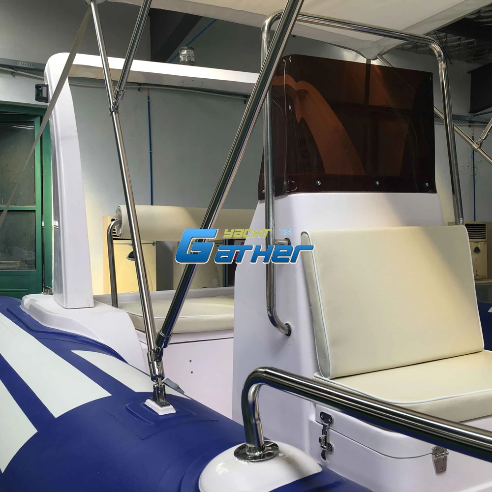 China factory direct 18ft 5.5m rib inflatable boat for sale RIB550A with hypalon tube console and seat backrest