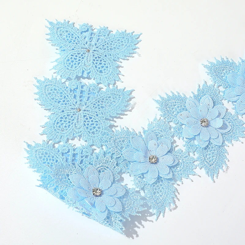 Factory direct sales fashion garment lace New design Spot drill tailorable lace Costume decoration