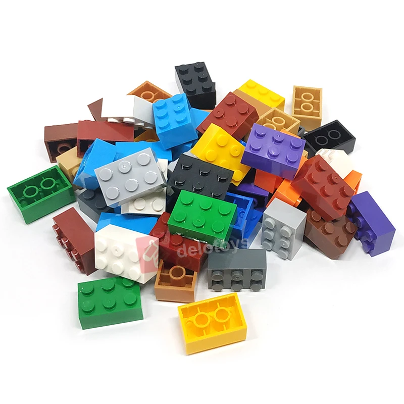 DELO игрушки (26 цветов) DIY части 2*3 пластиковый строительный блок Кирпич 2x3 (№