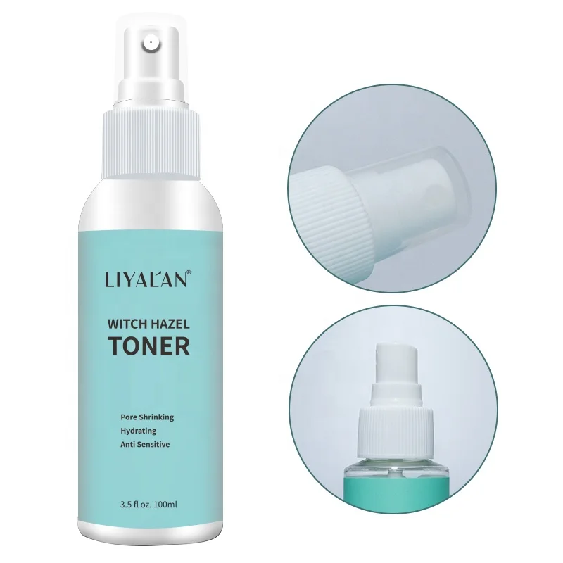 OEM Private label Face Shrink Pores Anti Sensitive Hydrating Witch Hazel Facial Toner Spray