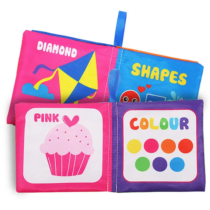 Cheap Price Baby Cloth Book Baby Activity Toy Set Black And White Soft Book Sound Paper Infant Educational Cloth Book