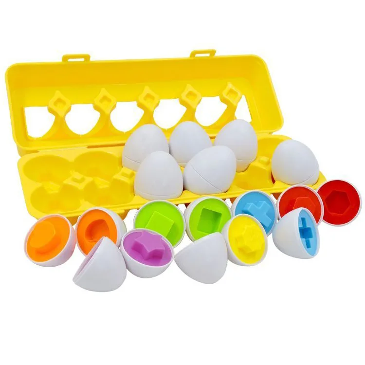 2023new Easter Eggs Learning Montessori Educational Color & Shape Recognition Sorting Skills Kids Matching Eggs Toys 1 buyer