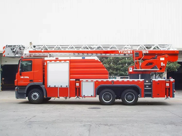 Water foam fire truck JP20C2 20m fire fighting truck 6 passengers for marshaling fire fighting