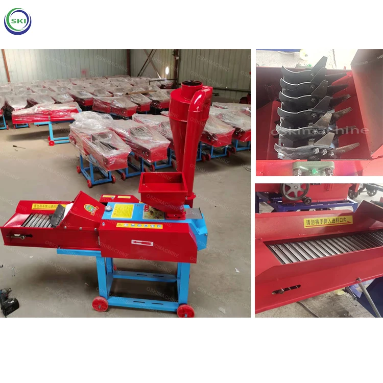 Agricultural Straw Chopper & Grinder Machine/ Hay Cutter Diesel Engine Silage Chopper Straw Shredder Machine