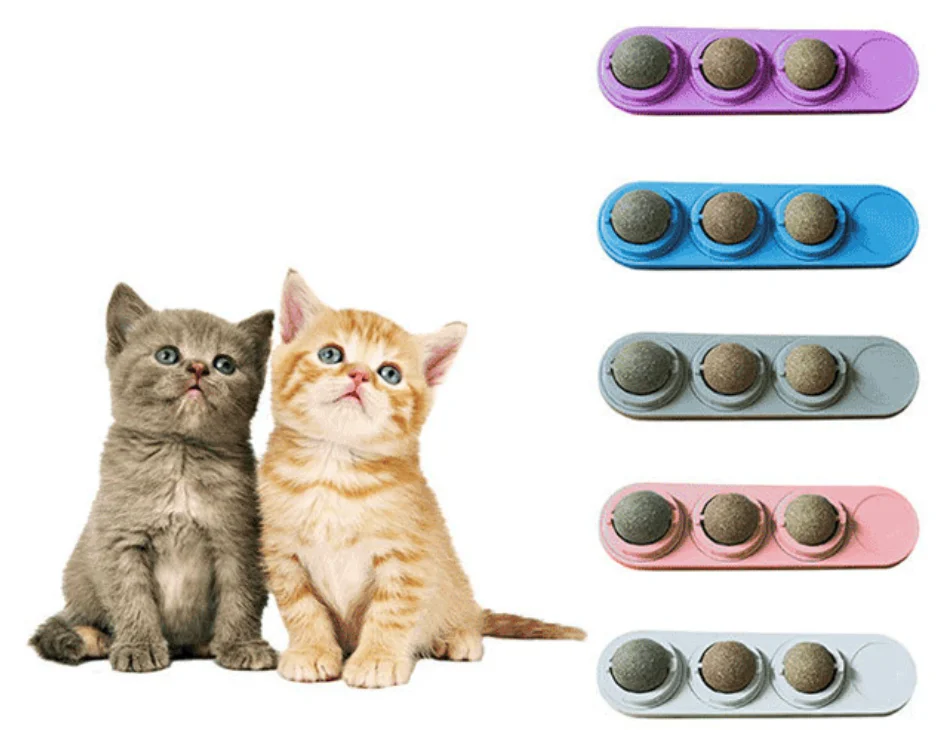  Игрушка кошачья мята съедобные шарики вращающийся шар кошачьей мяты игрушка для кошек 4-1 съемные лижущие игрушки котят