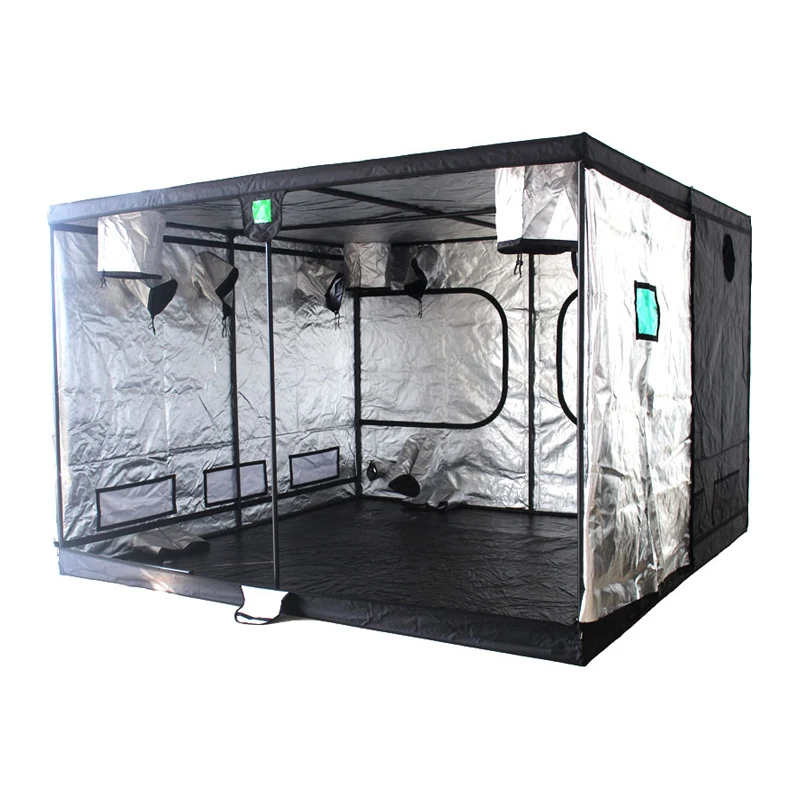 
10x10ft 300x300x200CM Fabric Mylar Canvas LED Hydroponics Indoor Full Grow Tent Kits 
