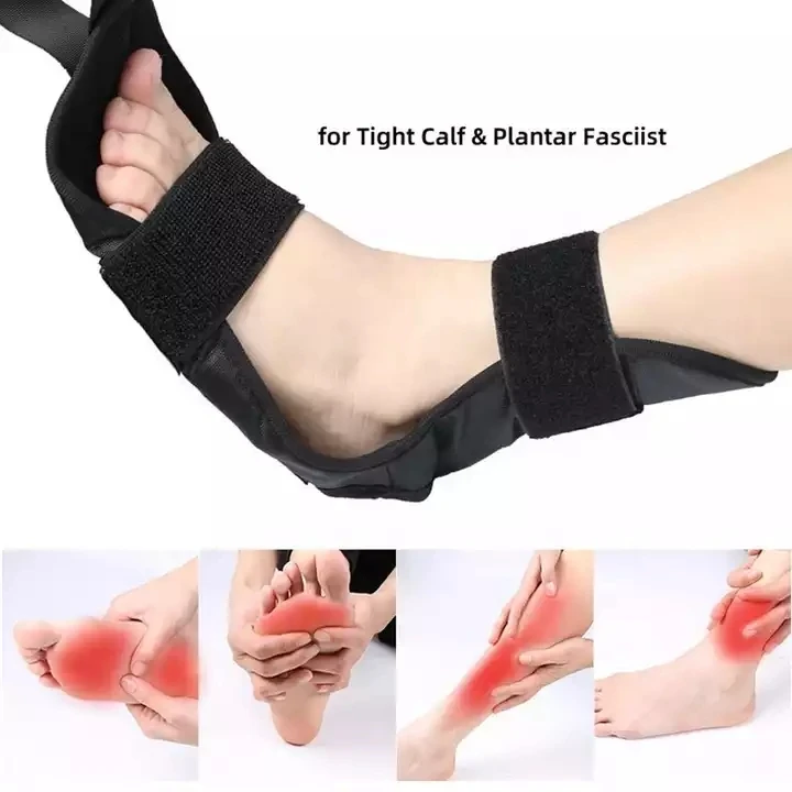 Yoga Flexibility Leg Stretch Foot Drop Splint Plantar Fasciitis Relief Calf Stretcher Elastic Bands