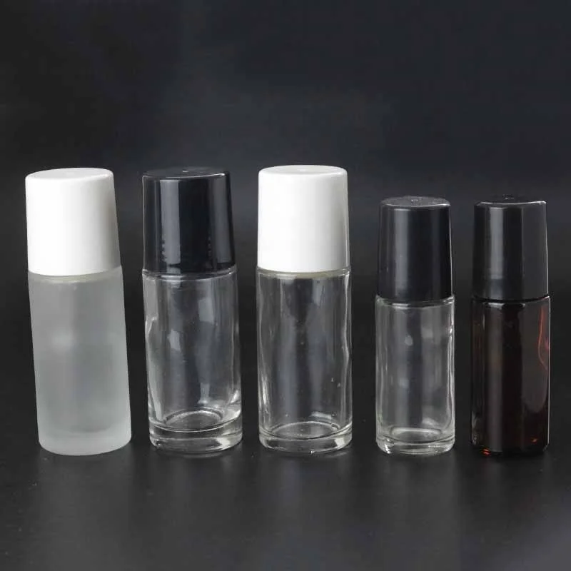 High quality Empty 50ml Essential Oil Cosmetic Roller Bottle Frosted Deodorant Roll On Glass Bottles (NRB27)