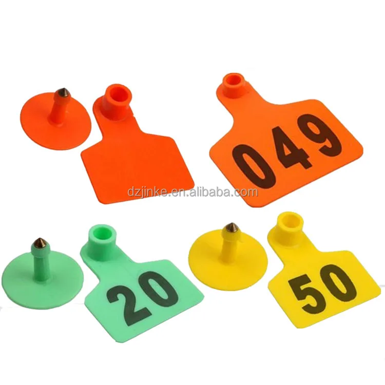 Sheep Goat Ear Tag Orange Yellow Green TPU Ear Tag for Animal Livestock
