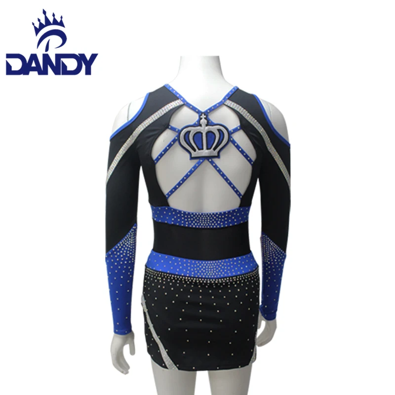 dandy free design cheerleader wear custom logo sublimation youth cheerleading uniforms