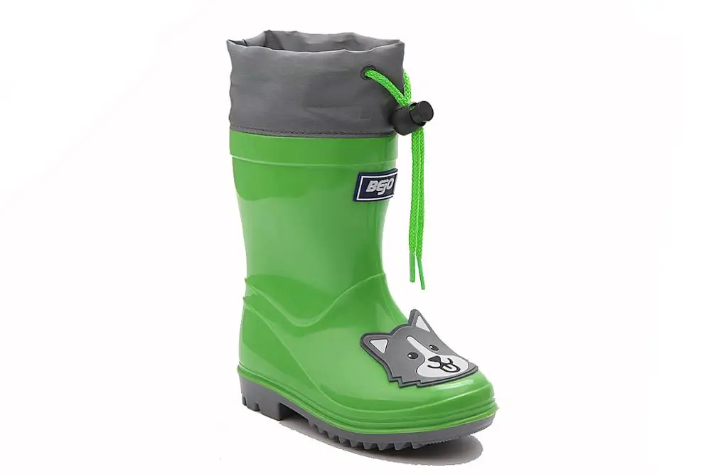 kids pvc cartoon elephant tiger fox panda animal european style rain boots for children