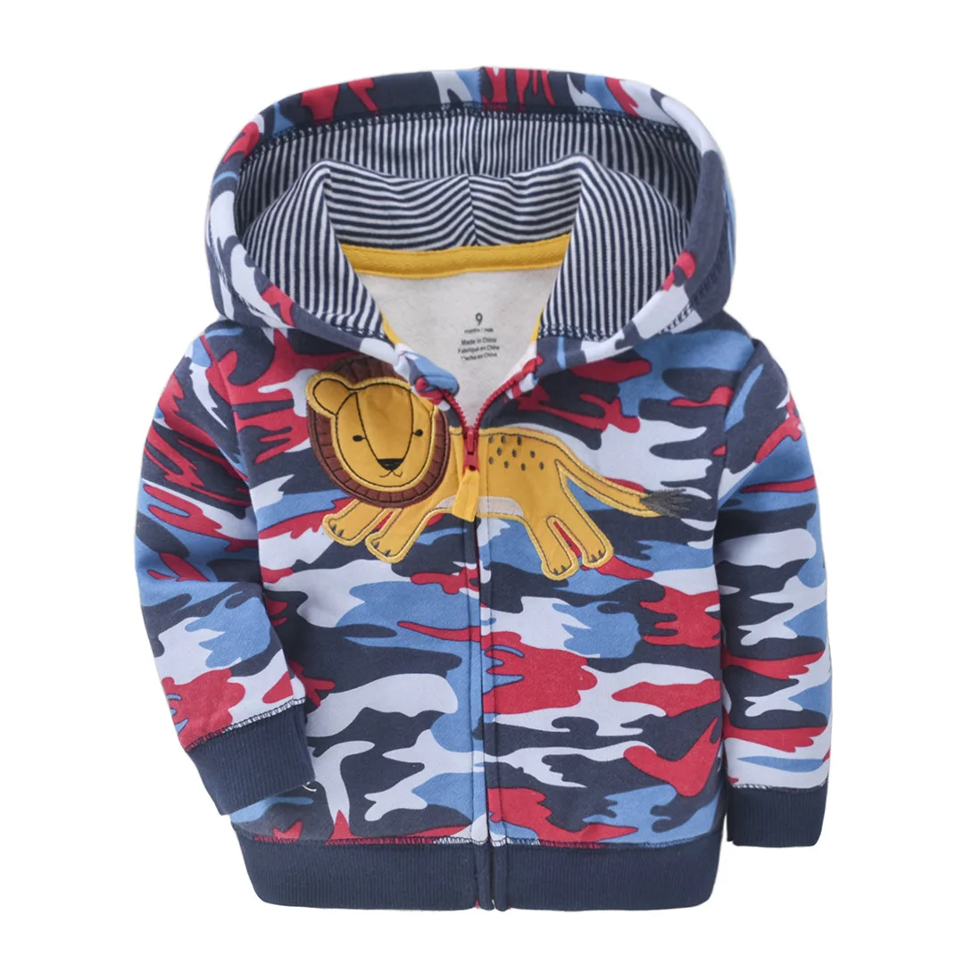 
2021 Cartoon Baby Boys Clothing 0-3Y Spring And Autumn 100% Cotton Baby Girls Coat With Zipper Newborn Outfit For Kids Infants 