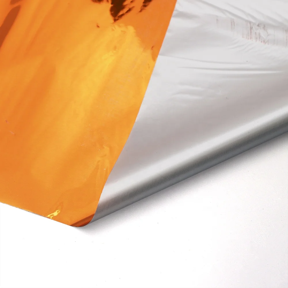 Hot stamping foil orange color foil 31 micron aluminium foil roll