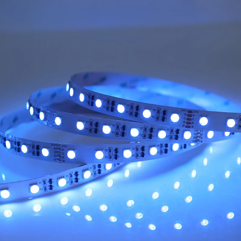 Яркая оптовая продажа 5050 RGBW Светодиодная лента 60 светодиодов 12 мм ширина 24 В Гибкая светодиодная умная для вечеринки