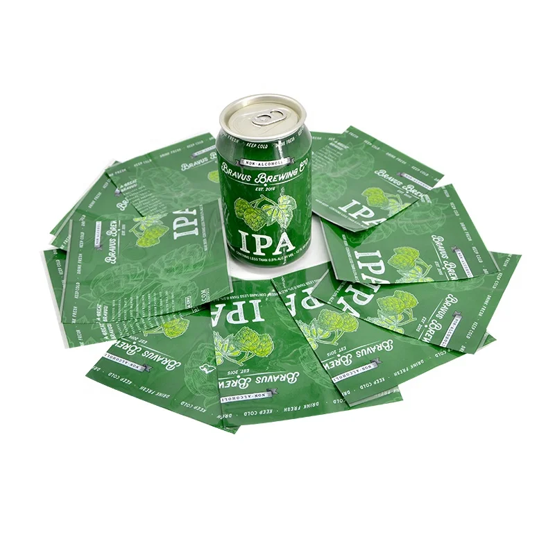 PVC Shrink Label For Water Beverage Bottle Cans Packaging Wrap Printing Heat Shrink Sleeve Labels