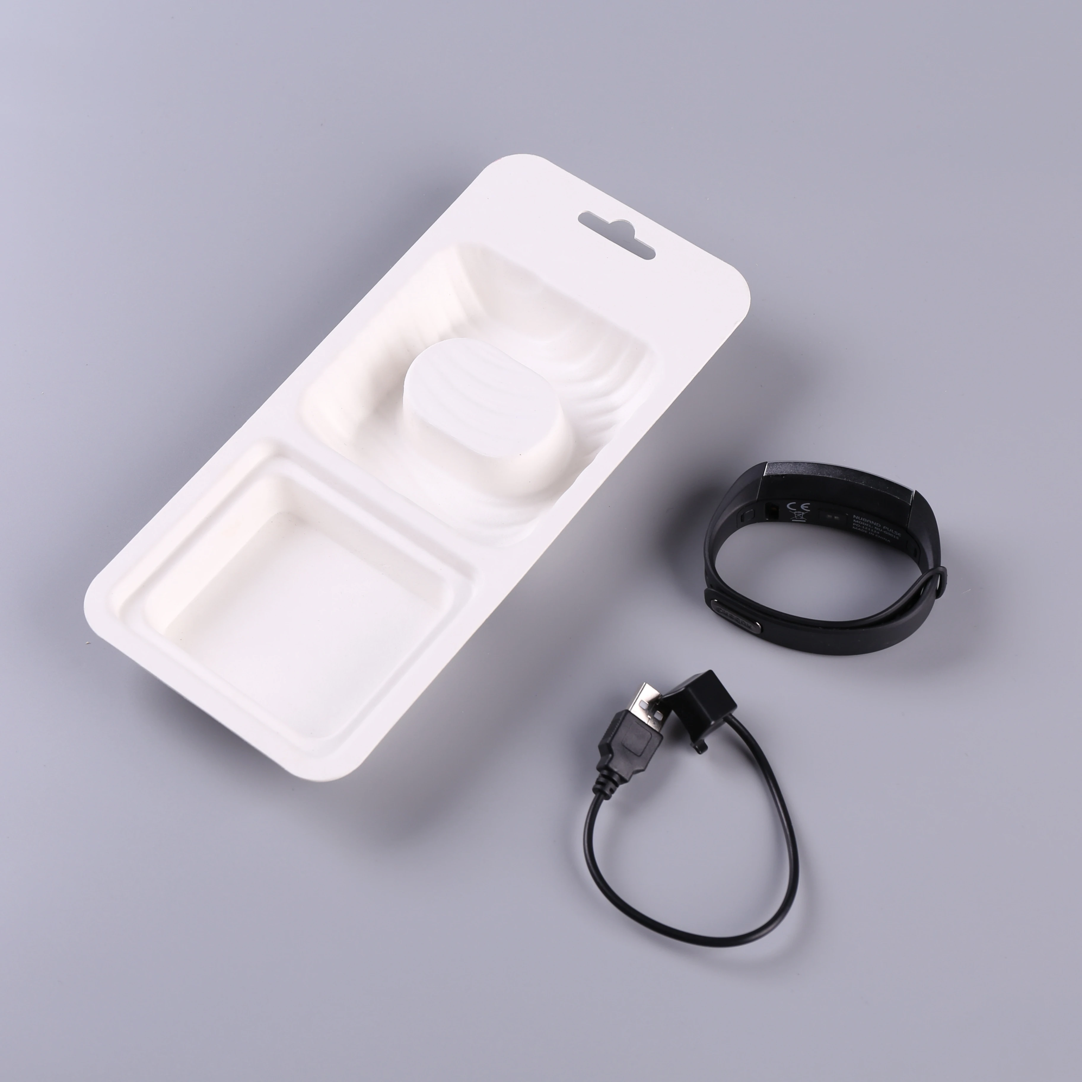 Box Packaging Paper Recyclable Tray  Biodegradable Insert Wholesale Sugarcane Friendly Watch Trays Molded Pulp