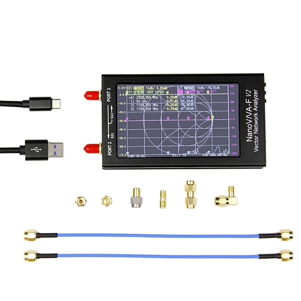 NanoVNA-V2 F 50K-3G 4.3 Inch LCD display Vector Network Analyzer HF VHF UHF 50Khz-3000Mhz Antenna Analyzer