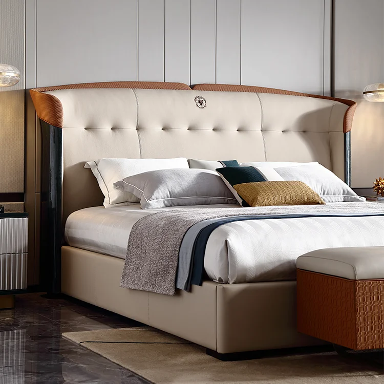 ANCIENT Modern Nordic Style King Size Bedroom Set Comfortable Luxury Classic Wood Bed Wholesale Price Classic Furniture Home