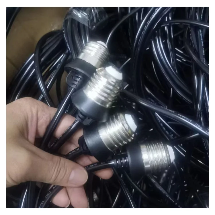 Waterproof Power Cable with Male/Female Plug Electrical wire WITH E27 Thread Plug PVC Insulated Multi