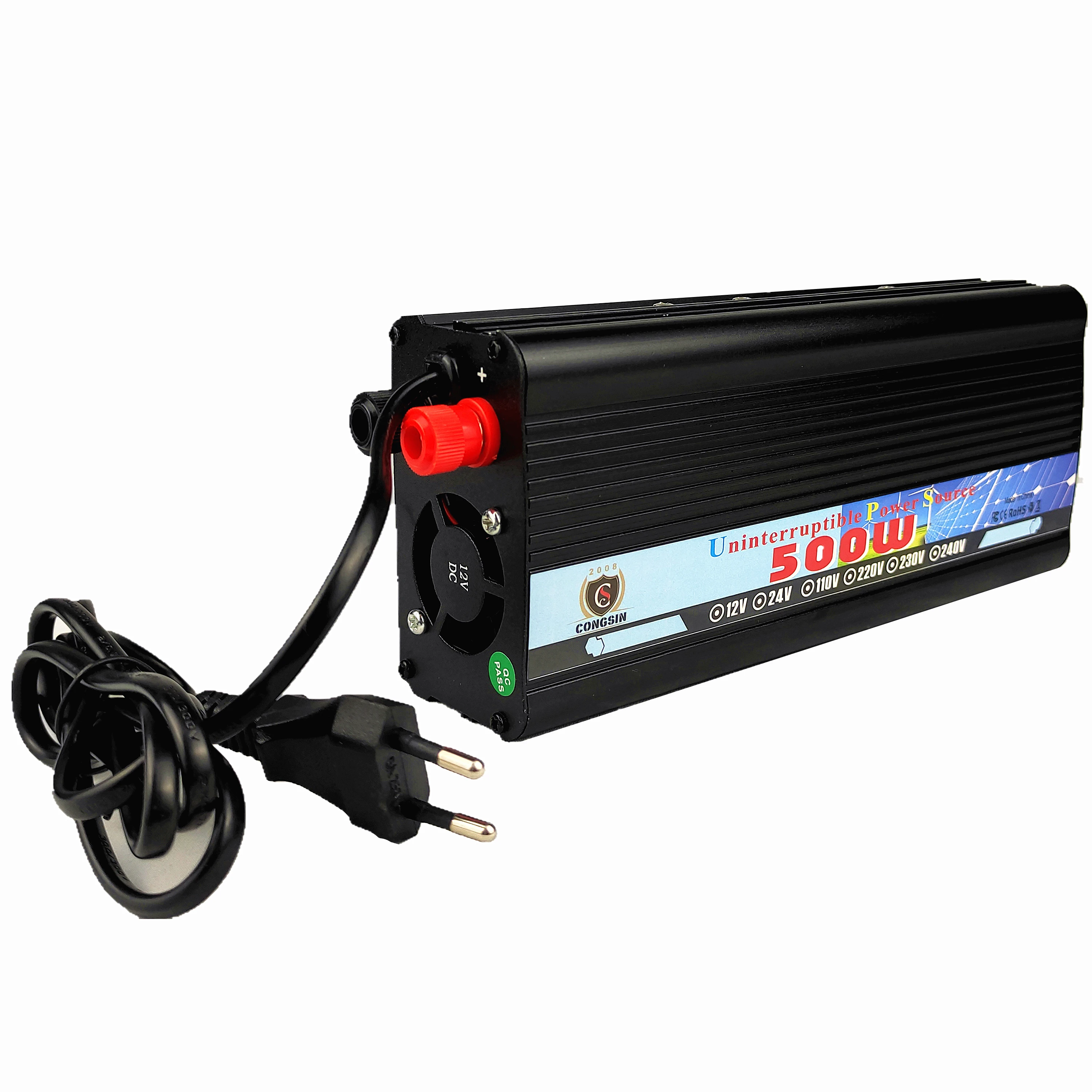 Home Appliance UPS 500W 12V 24V DC/AC 110V 220V Modified Sine Wave Power Inverter Battery Charger