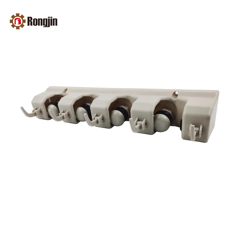 Держатель для метлы из АБС-пластика и органайзер для садовых инструментов, 4 положения, с 5 крючками, для гаражного хранения