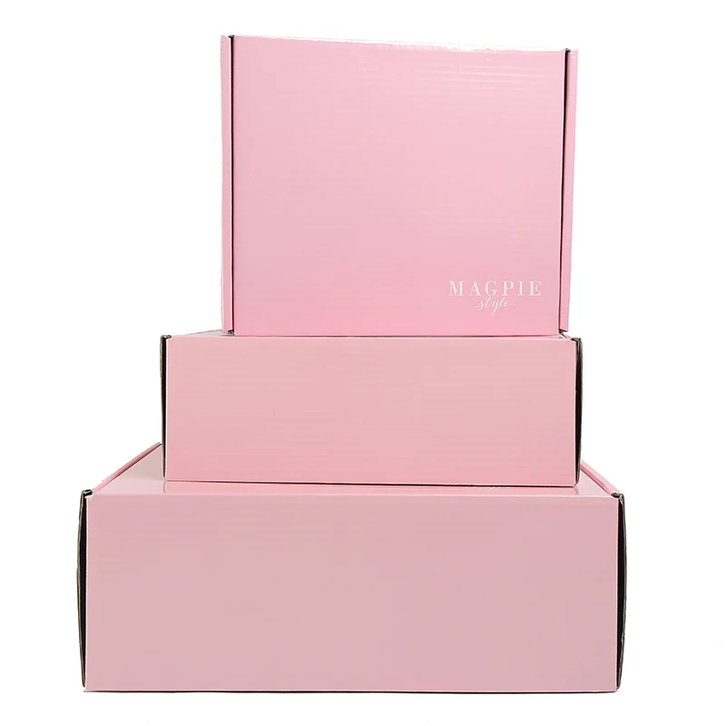 China Wholesale E flute pink paper packaging gift boxes