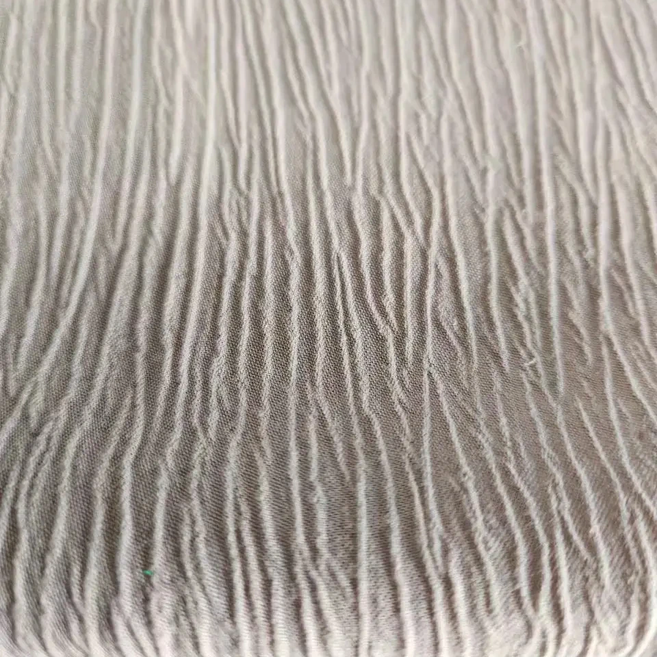 Sustainable Crepe Tencel Crinkle fabric Wholesale for Luxury Clothes