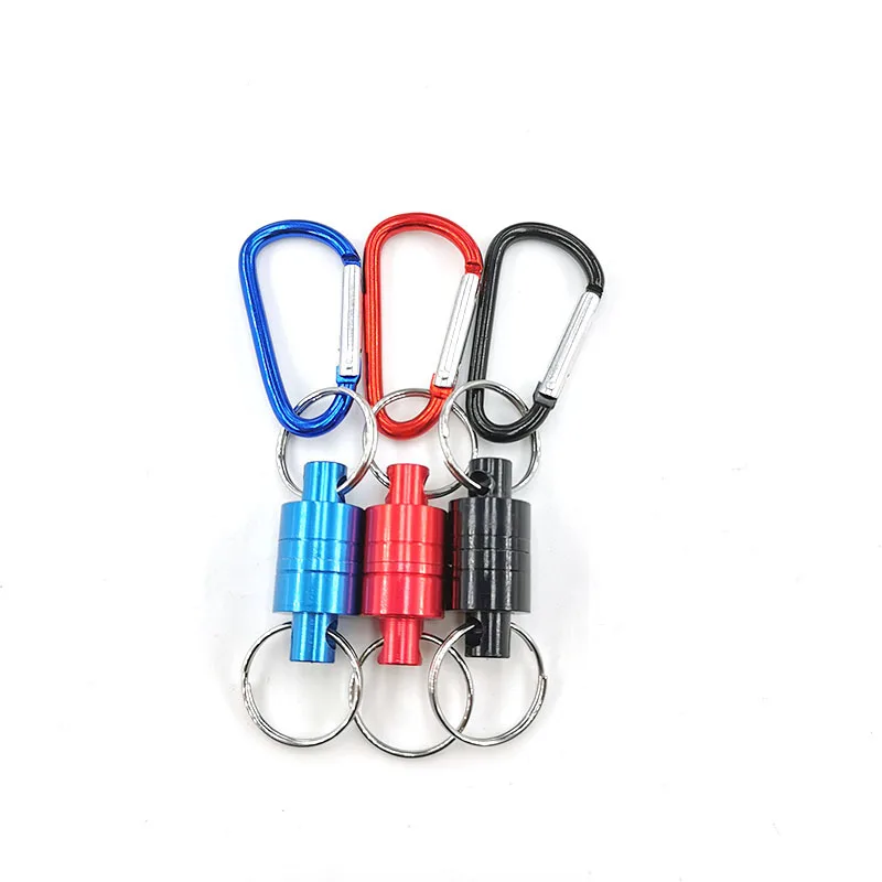 Fishing Climbing Connector Clip Magnetic Keychain Buckle Holder Metal Strong Magnetic Telescopic Buckle KeychaIn