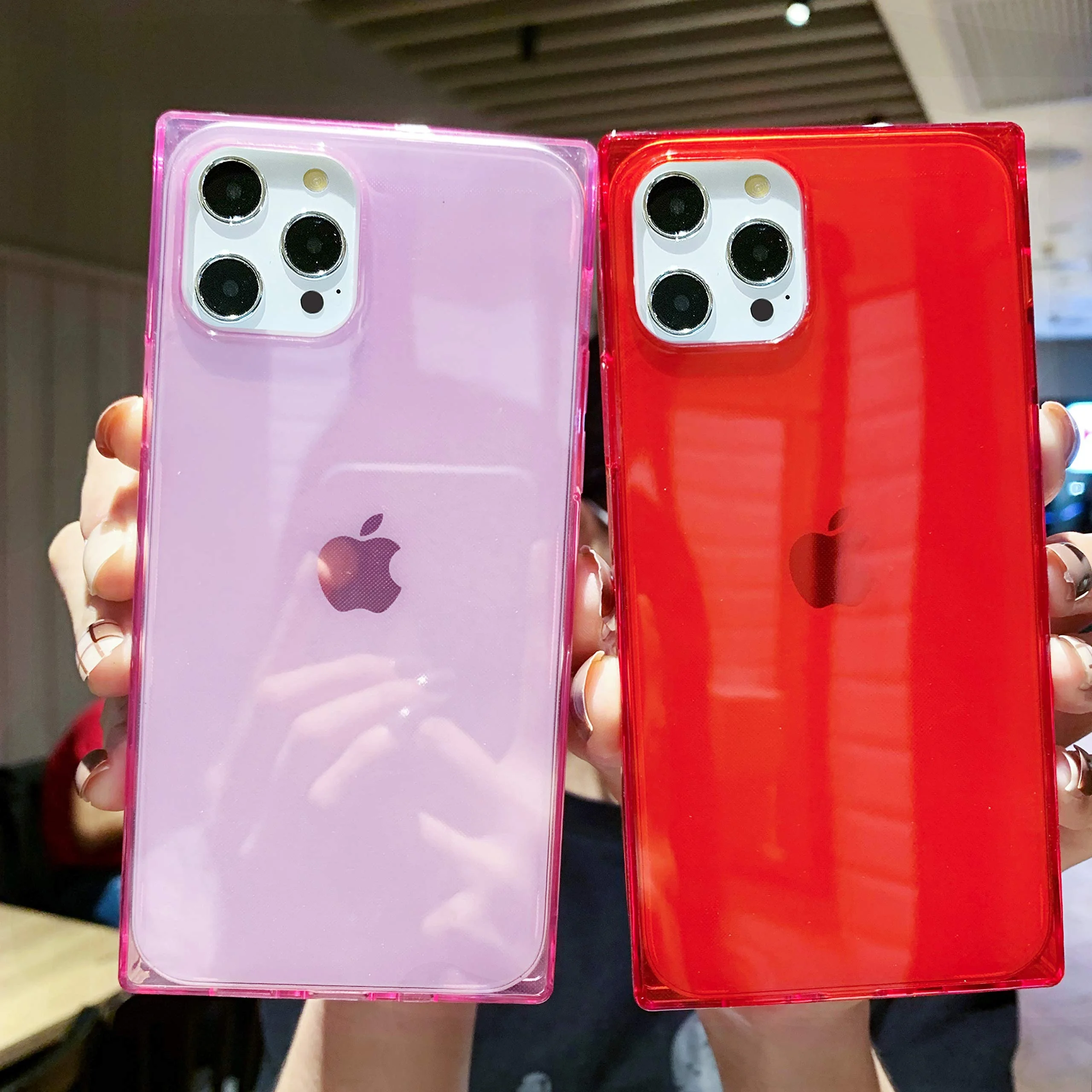 transparent bright colorful thin phone case for iPhone 6 6s 7 8  6 plus 7 plus 8 plus