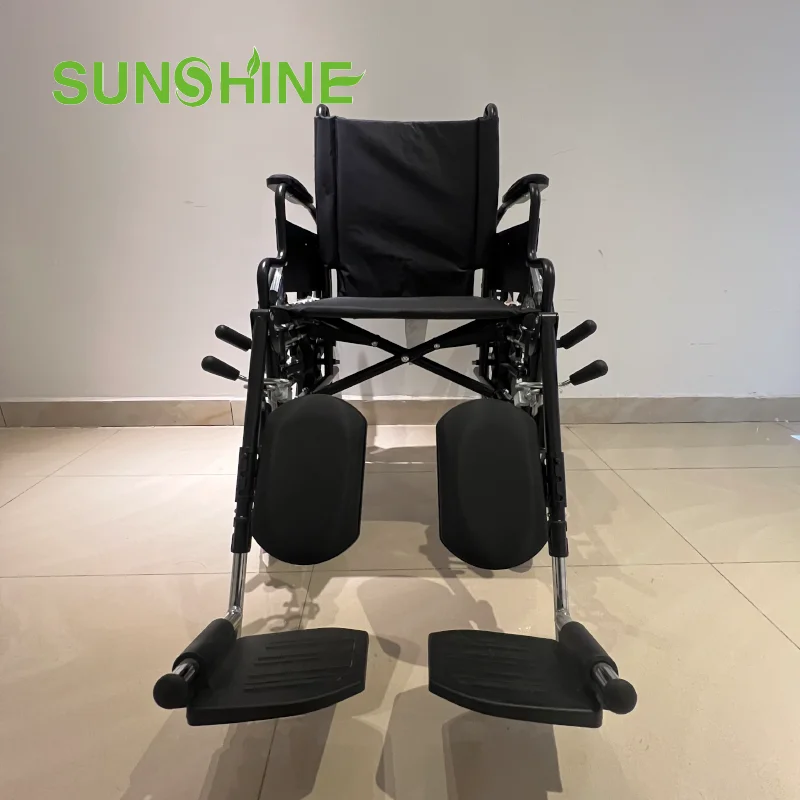 WH969 Light Weight Aluminum Wheelchair Height Adjustable Manual Wheelchair With Nylon Seat and Backrest for the disabled