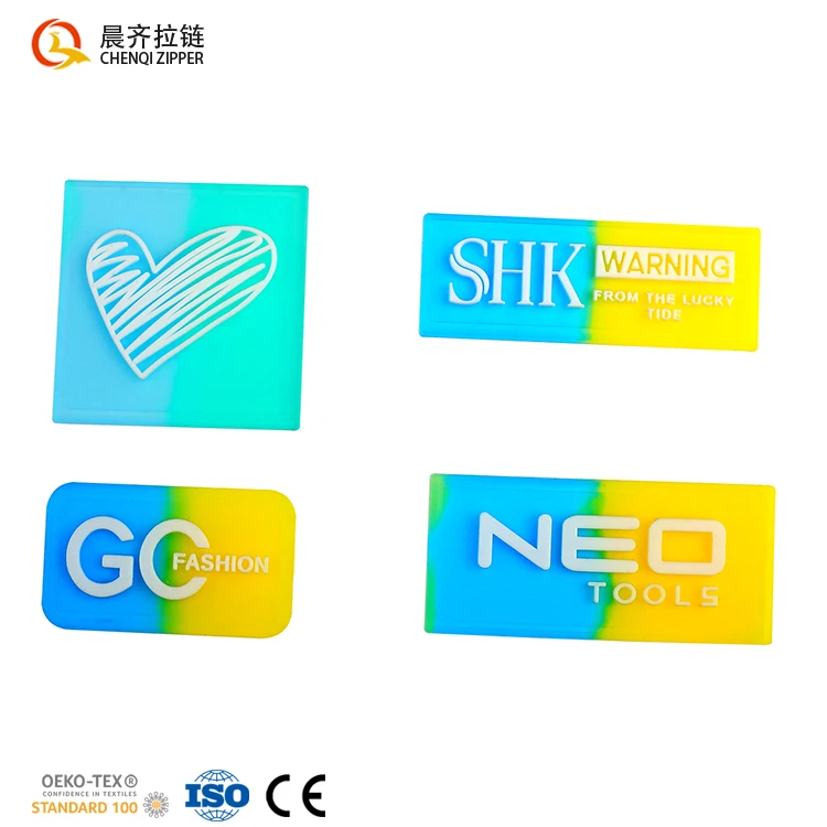 Factory price Embossed clothing accessories custom logo soft silicone 2d/3d soft rubber pvc flag patch