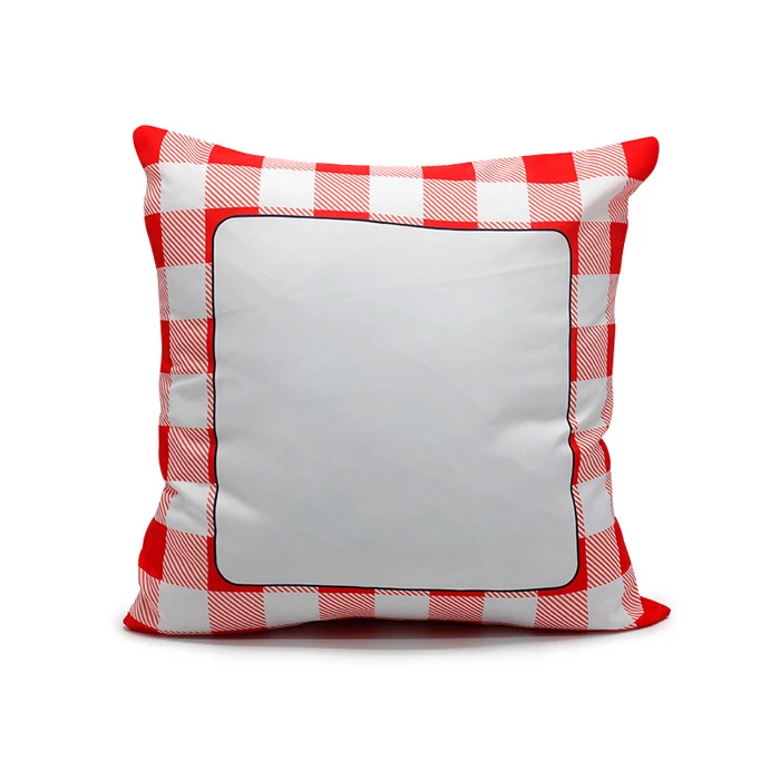 Blank Cosy House Collection Pillowcase Printable Pillow Cover Sublimation Square Chessboard Pillow Case