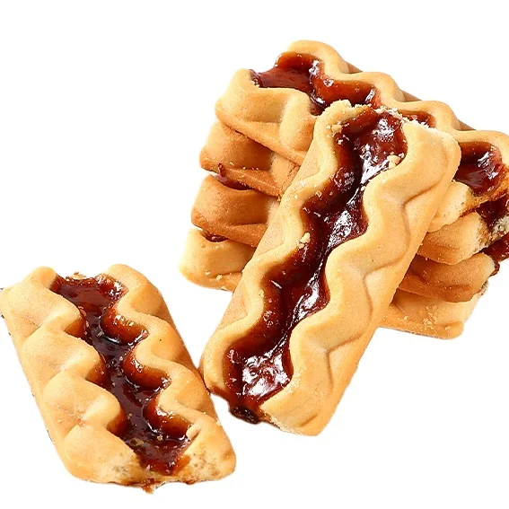 Customized 105g/ box High Quality Center Filled Baked Biscuits Cookies