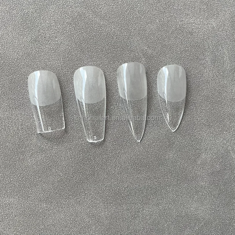 2022 New Soft Gel Nail Tips Press On False Nail Full Cover Square Matte Nail Capsule Salon Tip For Wholesale