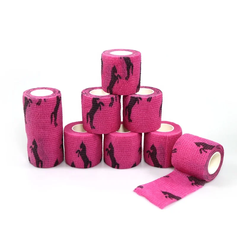 Natural Latex Nonwoven Pet Grooming Cohesive Bandage