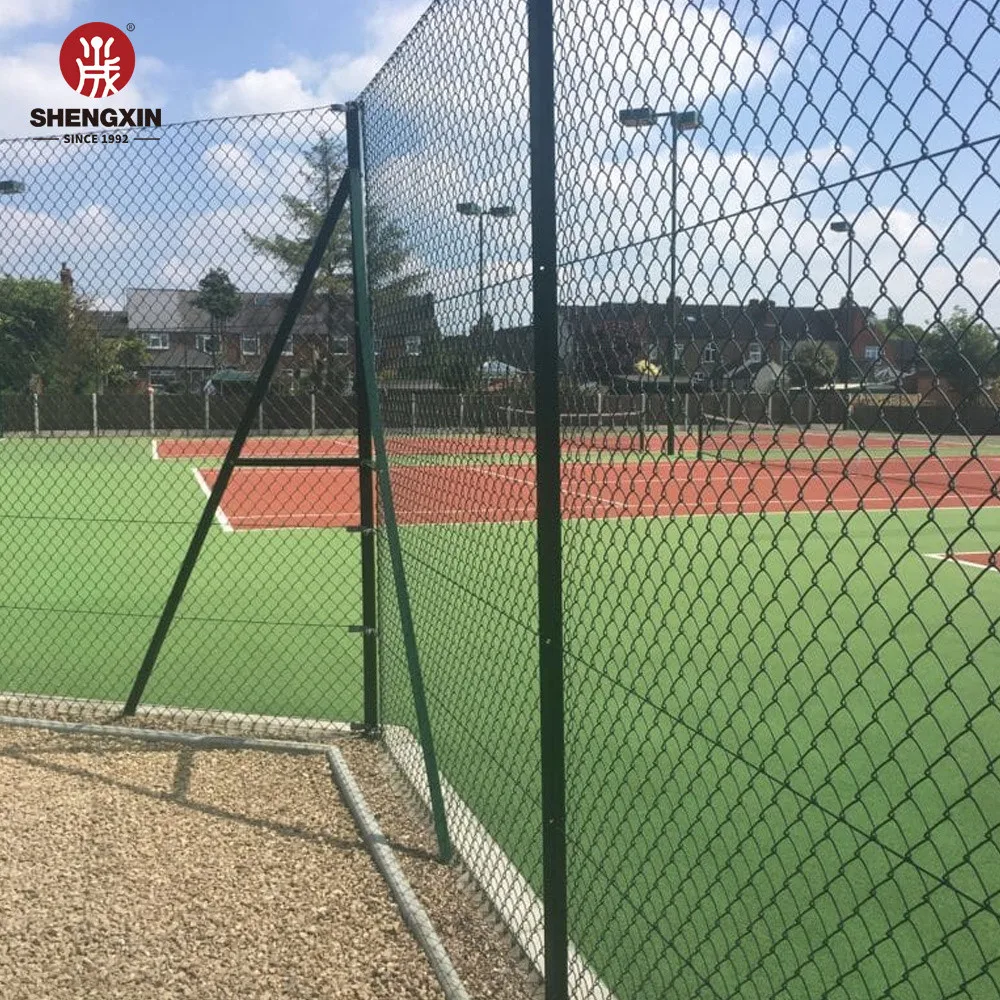 Tennis Court Fence Netting PVC Coated Chain Link Wire Mesh Fence for Tennis Court With Post