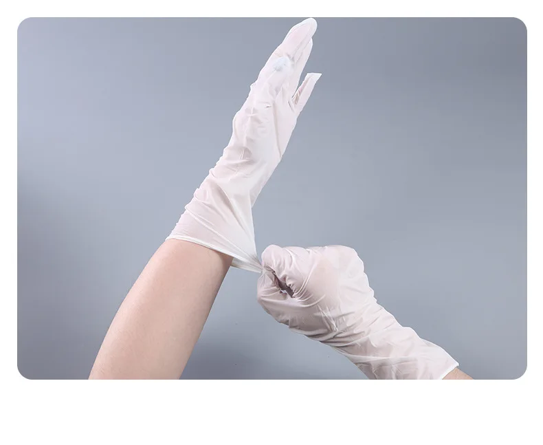 12inch white nitrile gloves for Industry grade 100 pcs per pack