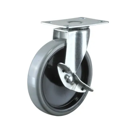 industrial caster rubber wheel with bolt 60-80Kg Capacity