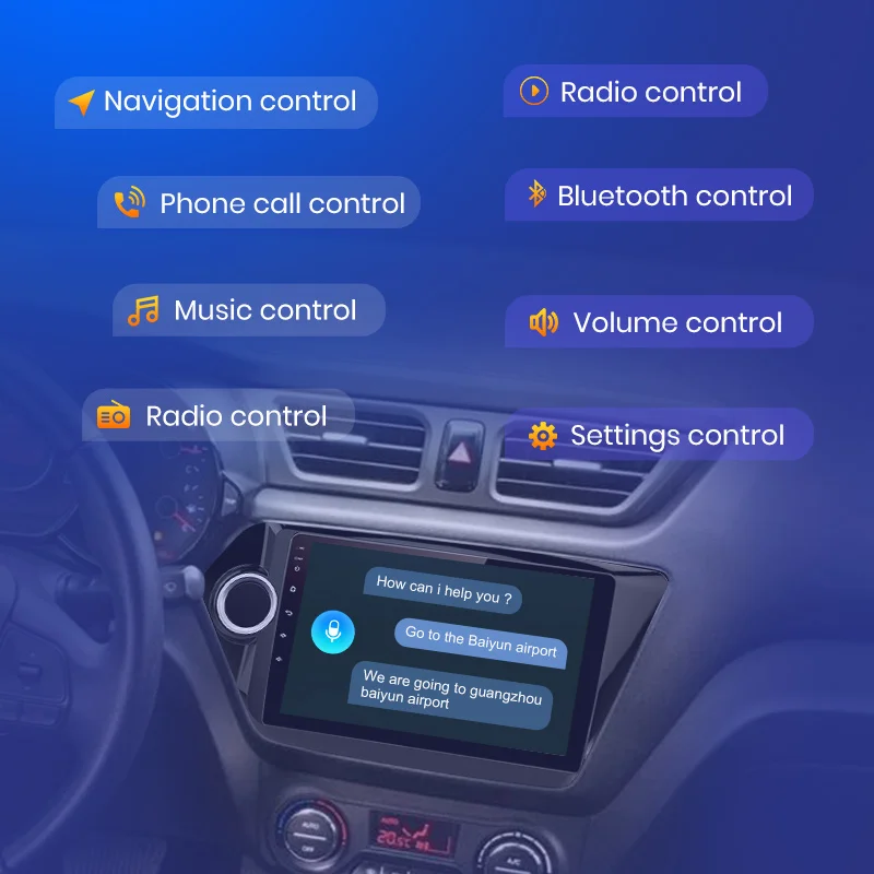 Junsun Voice Control Software for Car DVD Player Voice Asisstant for Android DVD Player Hand-Free Control Car Radio