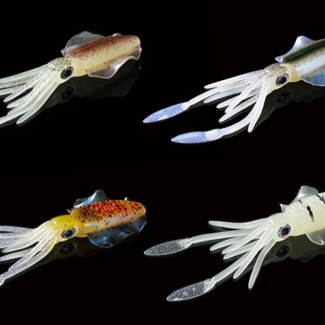 WATERBOY Fishing 20g/60g/80g/100g/120g/150g Luminous/UV Squid Jig Fishing Lures For Sea Fishing Wobbler Bait Soft Squid Lure