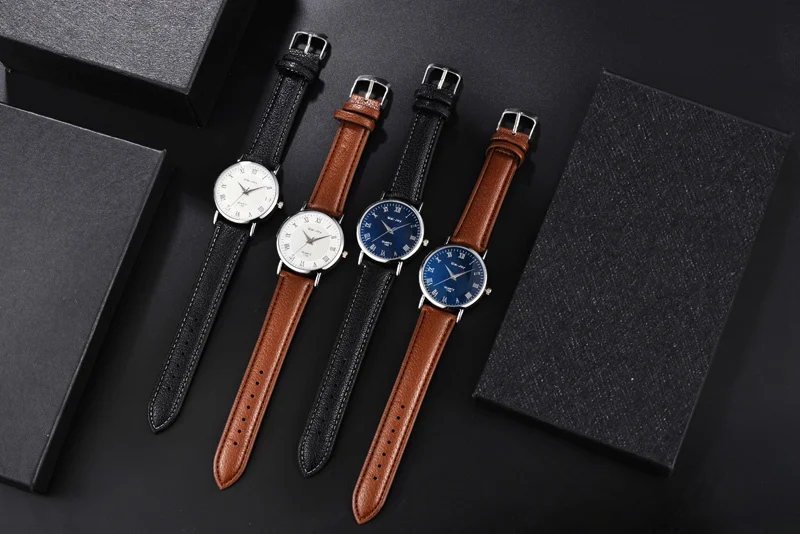 WJ-8101 Wholesale newest design waterproof custom logo mens quartz watch black logo customized quartz watch for men