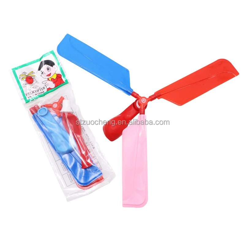 IN STOCK Novelty Airplane Magic mechanical toys Flying inflatable Balloon Helicopter Propeller Toy