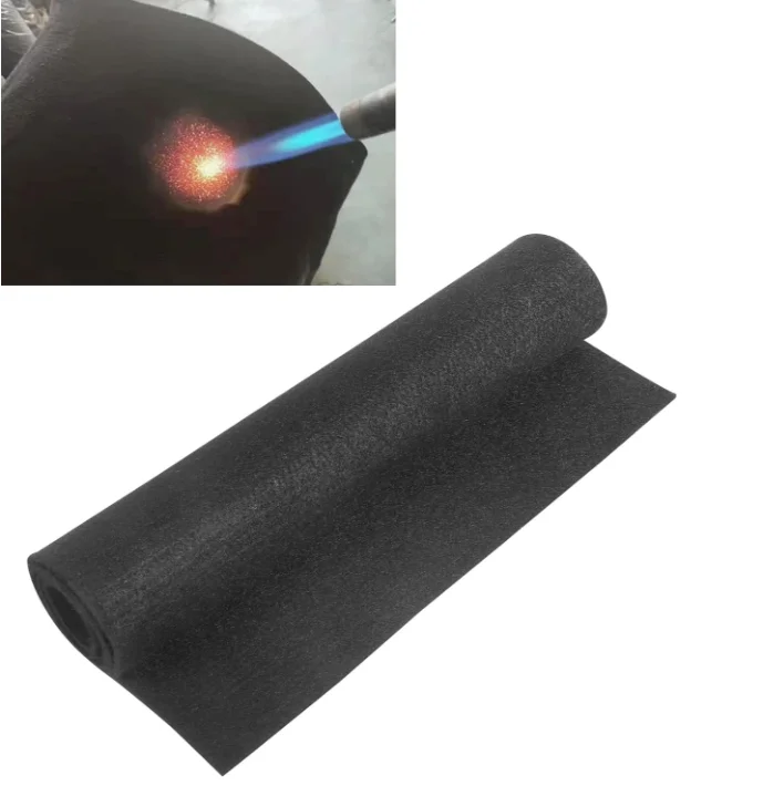 Carbon Felt Welding Blanket Fabric Fireproof Insulation Thickness Fire Retardant Protective Mat Heat Resistant up to 1800F