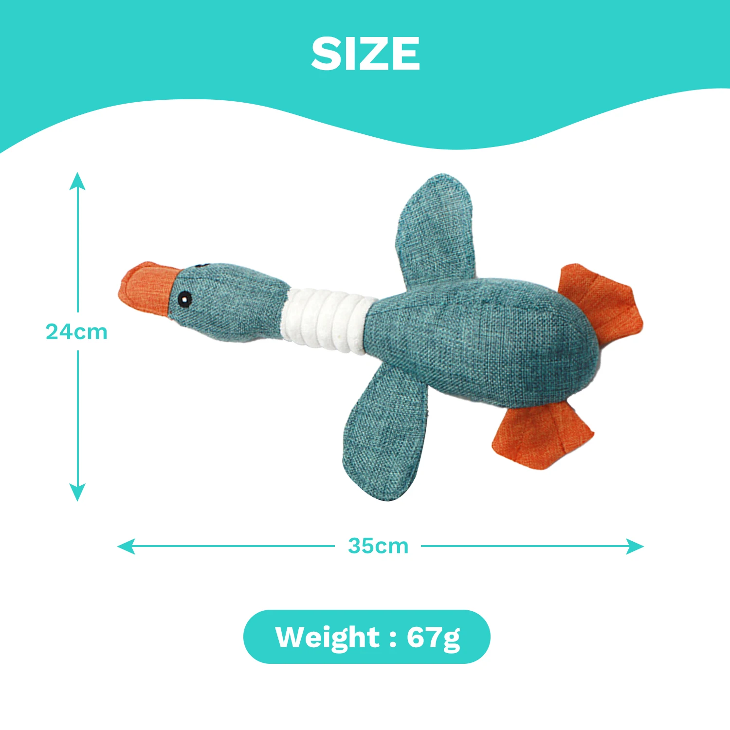 CE/BSCI Wild Goose Oxford Fabric Plush Interactive Dog Pet Toy