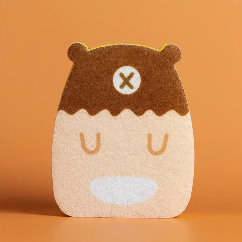 Cute Cartoon Spongebob Magic Sponge Wipe Kitchen Double Sided Cleaning Brush Pot Dishwashing Sponge Scouring Pads Applicable for