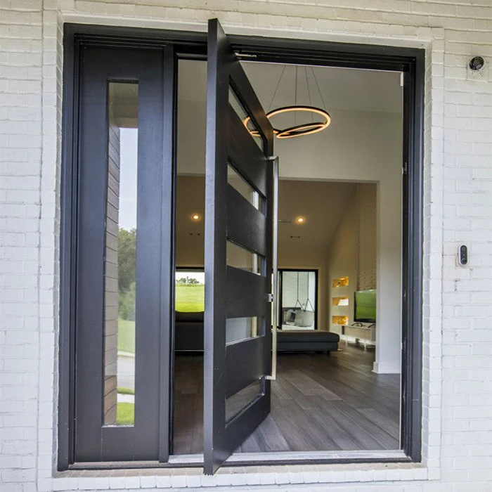 Ikealuminum aluminum pivot sliding doors system front entry doors pivot modern entry waterproof pivot door For House