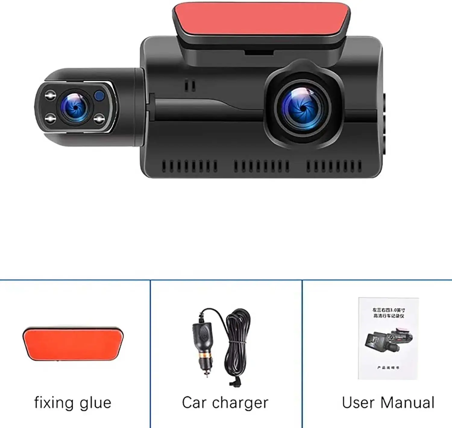 3.0 Inch Dash Camera Dual Lens With Rearview Camera Video Recorder Full HD 1080P Car Dvrs